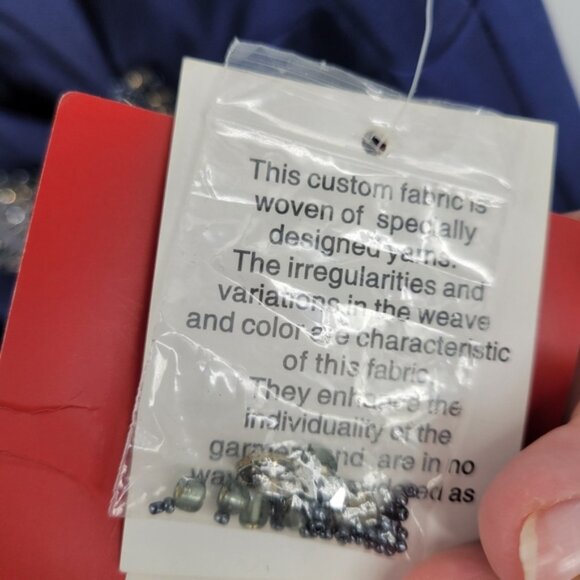 JS Collections Elegant Blue Dress with Embellished Waist Size 16 - Picture 5 of 12